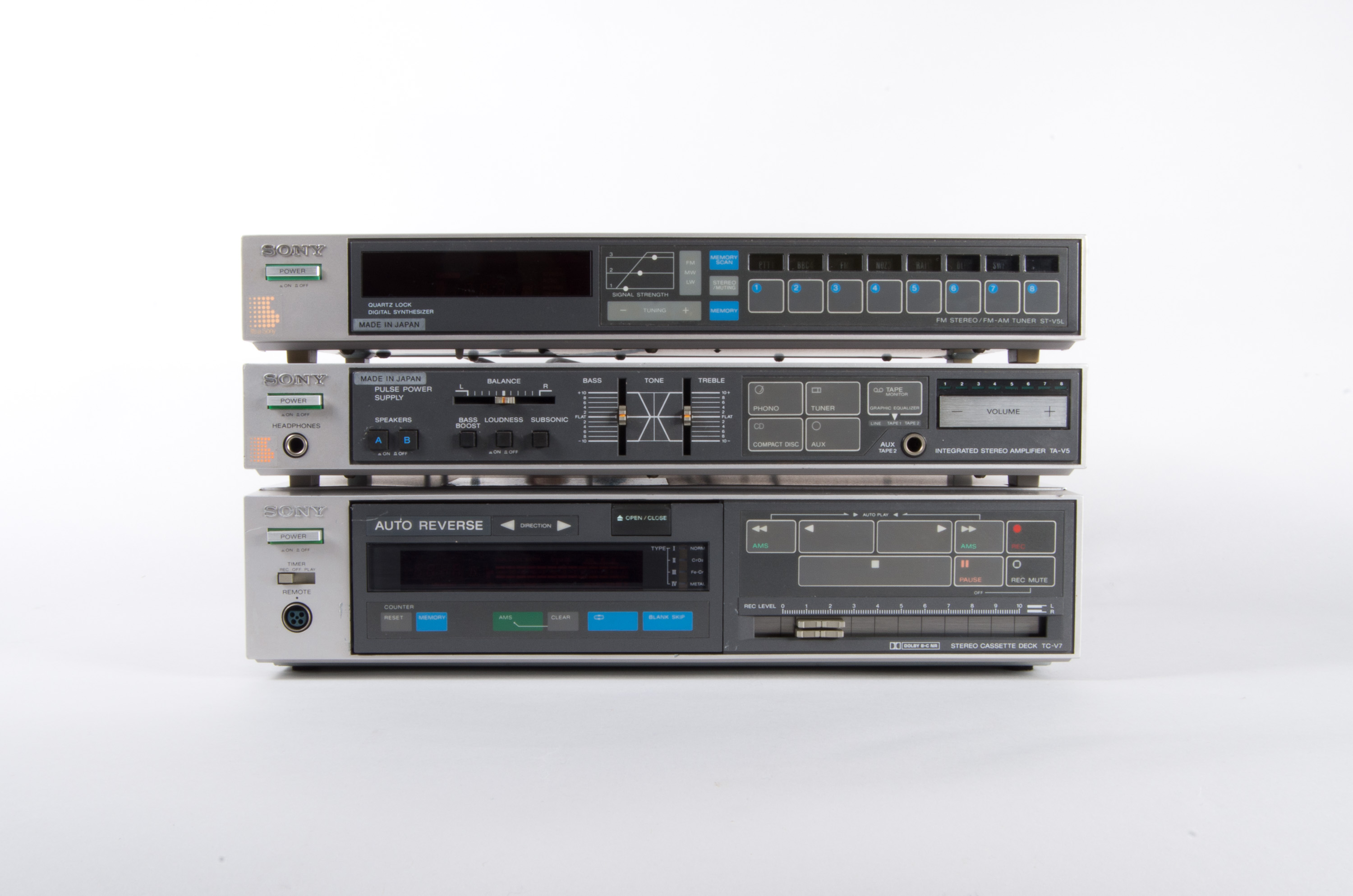 Wilton Music Mall: Sony TA-V5, ST-V5L, TC-V7